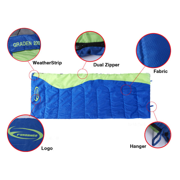 Fundango Adult Sleeping Bag With Carrying Bag (CL_9S4001) - Alt Image 1