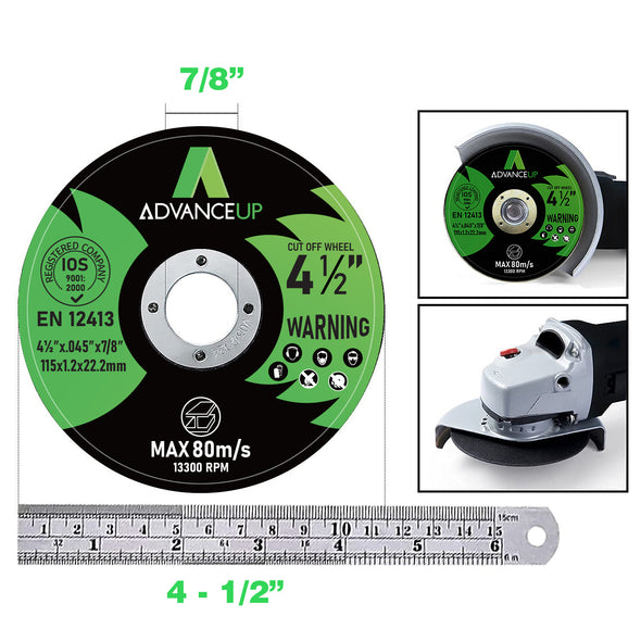 AdvanceUp 55-Pack 4-1/2 Inch Cut-Off Wheel, Professional Cutting Disc for Angle Grinder (CL_ADV202701) - Alt Image 3