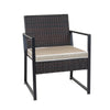 Home Aesthetics 3 Pieces Outdoor Patio Bistro Chair Table Set, Rattan Wicker Patio Furniture (CL_LXFU0033) - Alt Image 2