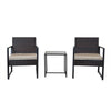 Home Aesthetics 3 Pieces Outdoor Patio Bistro Chair Table Set, Rattan Wicker Patio Furniture (CL_LXFU0033) - Alt Image 5