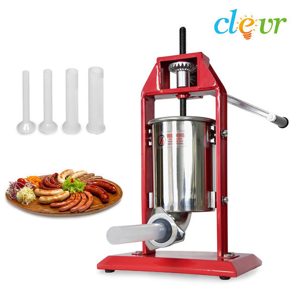 Clevr Sausage Stuffer Stuffer Vertical 3L/7LB 5-7 Pound Meat Filler (CL_CRS201701) - Alt Image 1