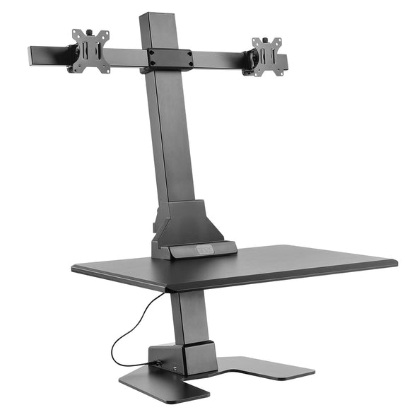 AdvanceUp Electric Auto Standing Desk Converter Riser with Dual Monitor Mount (CL_CRS503604) - Alt Image 6