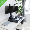 AdvanceUp Electric Auto Standing Desk Converter Riser with Dual Monitor Mount (CL_CRS503604) - Alt Image 3