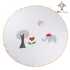 LoveTree Round White Kids Canvas Cushion Anti skid Door Mat Carpet Rug, Elephant (CL_CRS600992) - Alt Image 1