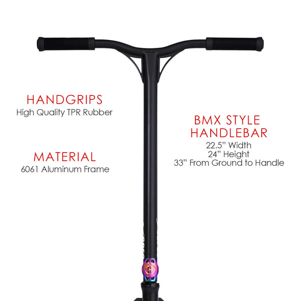 Xspec Black Neo Chrome Pro Stunt Kick Scooter Anodized Aluminum BMX Handlebar (CL_CRS803915) - Alt Image 5