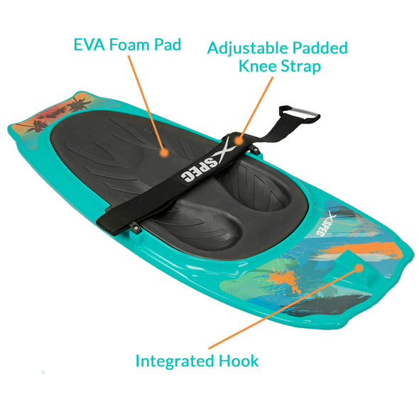 Xspec Kneeboard for Knee Surfing Boating Waterboarding, Aqua (CL_CRS806401) - Alt Image 1