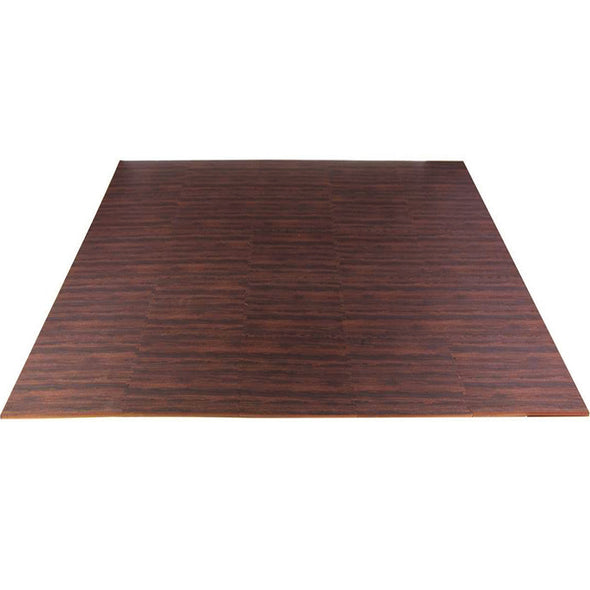 Home Aesthetics Dark Wood Grain Interlocking EVA Foam Floor Mats (100 Sq. Ft. - 25 pcs) (CL_HOM804910) - Alt Image 4