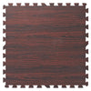 Home Aesthetics Dark Wood Grain Interlocking EVA Foam Floor Mats (100 Sq. Ft. - 25 pcs) (CL_HOM804910) - Alt Image 1