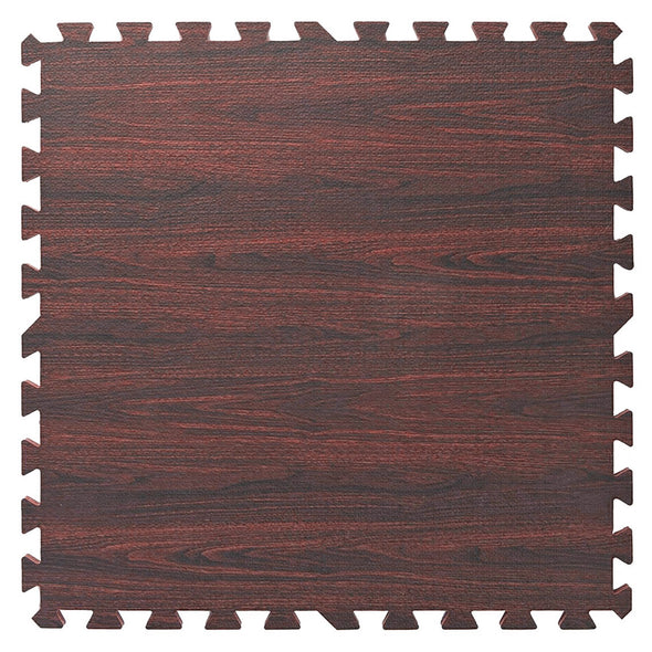 Home Aesthetics Dark Wood Grain Interlocking EVA Foam Floor Mats (100 Sq. Ft. - 25 pcs) (CL_HOM804910) - Alt Image 1