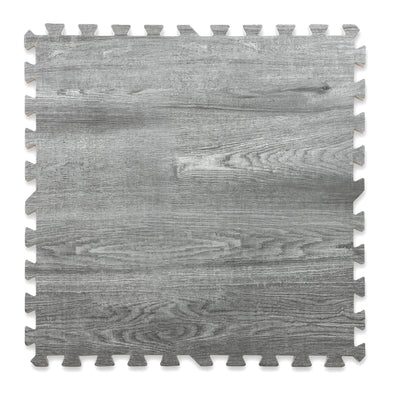 Home Aesthetics Natural Gray Wood Grain Interlocking EVA Foam Floor Mats (100 Sq. Ft. - 25 pcs) (HOM804929) - Main Image