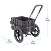 Xspec 2-in-1 Bike Cargo Trailer Pushcart with Tow Hitch and Removable Handlebar (CL_XSP802621) - Alt Image 3